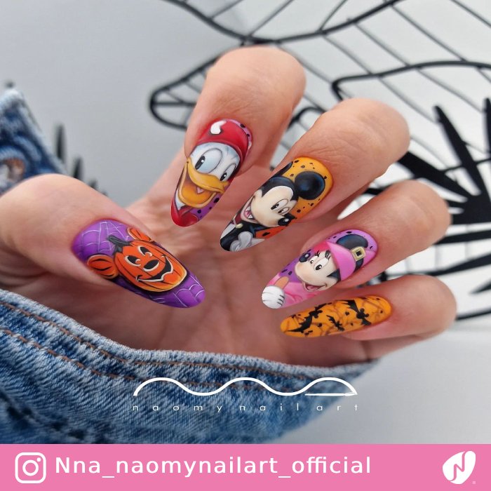 Disney Halloween Nail Art